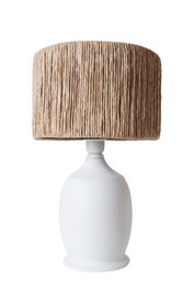 Opviq Lámpara de Mesa de Cerámica Blanco y Roble YL598